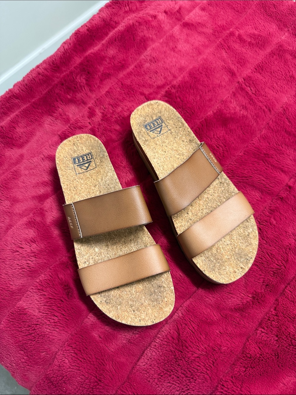 Reef Women’s Double-Strap Slide Sandals - Brown